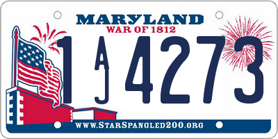MD license plate 1AJ4273