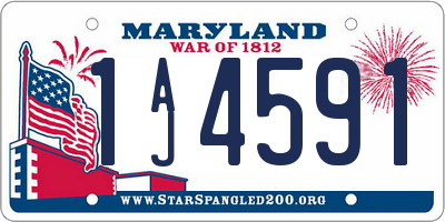MD license plate 1AJ4591