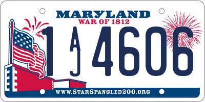 MD license plate 1AJ4606