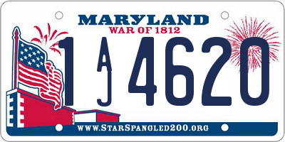 MD license plate 1AJ4620