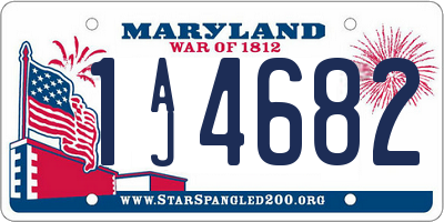 MD license plate 1AJ4682