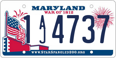 MD license plate 1AJ4737