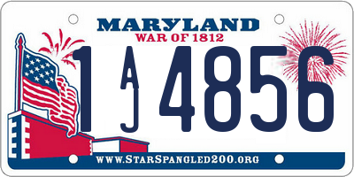MD license plate 1AJ4856