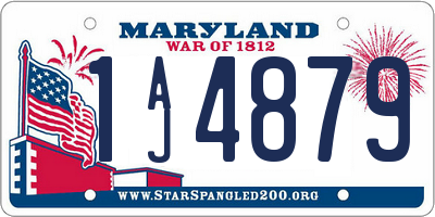 MD license plate 1AJ4879