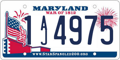 MD license plate 1AJ4975