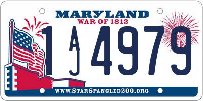 MD license plate 1AJ4979