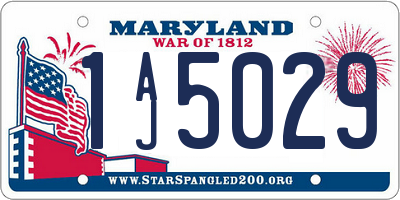 MD license plate 1AJ5029