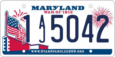 MD license plate 1AJ5042