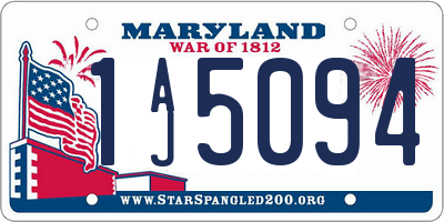 MD license plate 1AJ5094