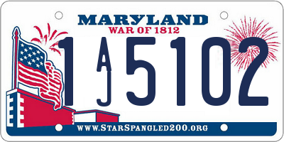 MD license plate 1AJ5102