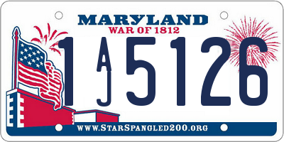 MD license plate 1AJ5126