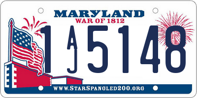 MD license plate 1AJ5148