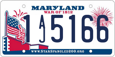 MD license plate 1AJ5166