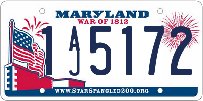 MD license plate 1AJ5172