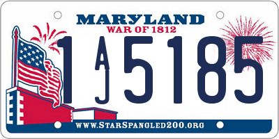 MD license plate 1AJ5185