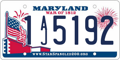 MD license plate 1AJ5192