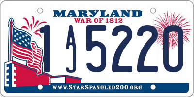 MD license plate 1AJ5220