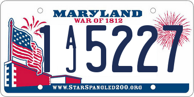 MD license plate 1AJ5227