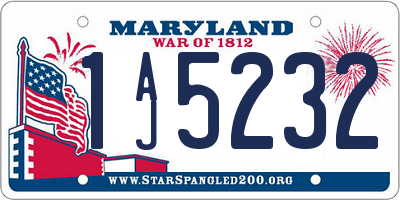 MD license plate 1AJ5232