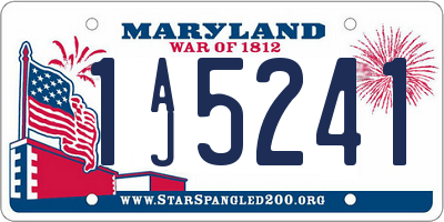 MD license plate 1AJ5241