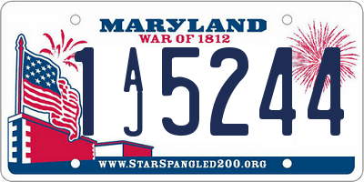 MD license plate 1AJ5244