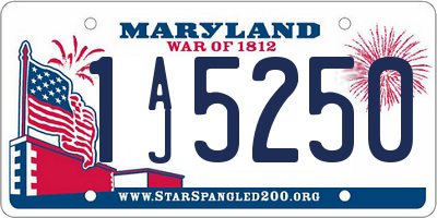 MD license plate 1AJ5250