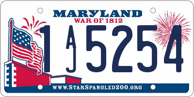 MD license plate 1AJ5254