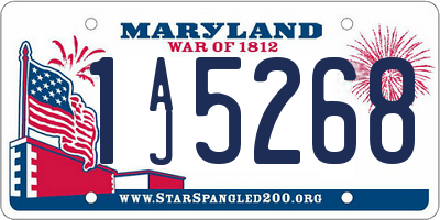 MD license plate 1AJ5268