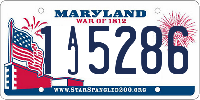 MD license plate 1AJ5286
