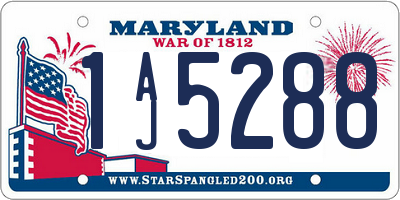 MD license plate 1AJ5288