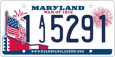 MD license plate 1AJ5291