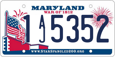 MD license plate 1AJ5352