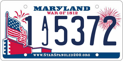 MD license plate 1AJ5372