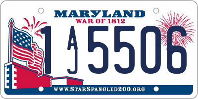 MD license plate 1AJ5506