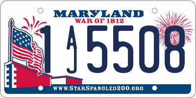 MD license plate 1AJ5508