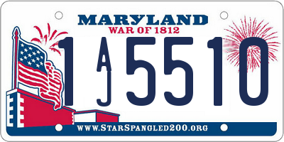 MD license plate 1AJ5510