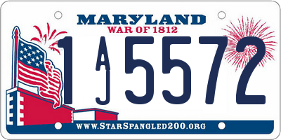MD license plate 1AJ5572