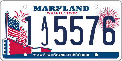 MD license plate 1AJ5576
