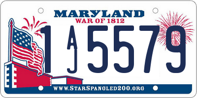 MD license plate 1AJ5579