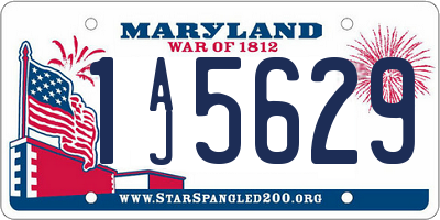 MD license plate 1AJ5629