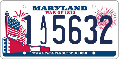 MD license plate 1AJ5632