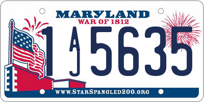 MD license plate 1AJ5635