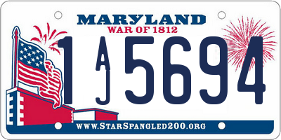 MD license plate 1AJ5694