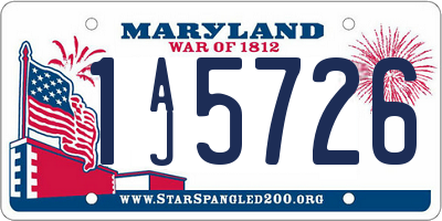 MD license plate 1AJ5726