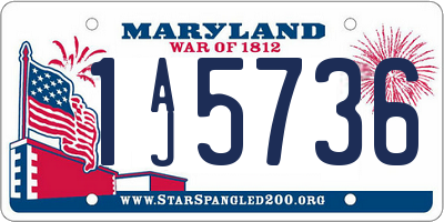 MD license plate 1AJ5736