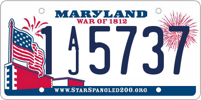 MD license plate 1AJ5737