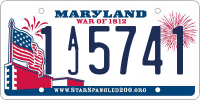 MD license plate 1AJ5741