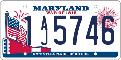MD license plate 1AJ5746