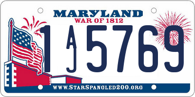 MD license plate 1AJ5769