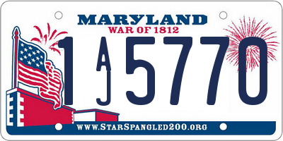 MD license plate 1AJ5770
